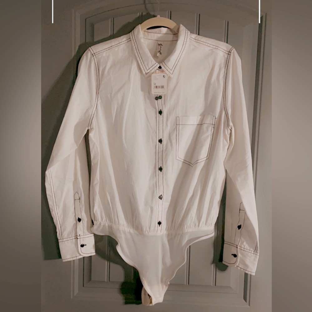 Free People Intimately Power Move Bodysuit NWOT